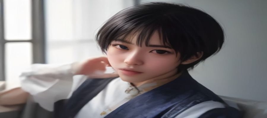 蓝色小导航新手入门教程示意图，用户在电脑屏幕前查看分类导航界面，步骤清晰，背景明亮温馨